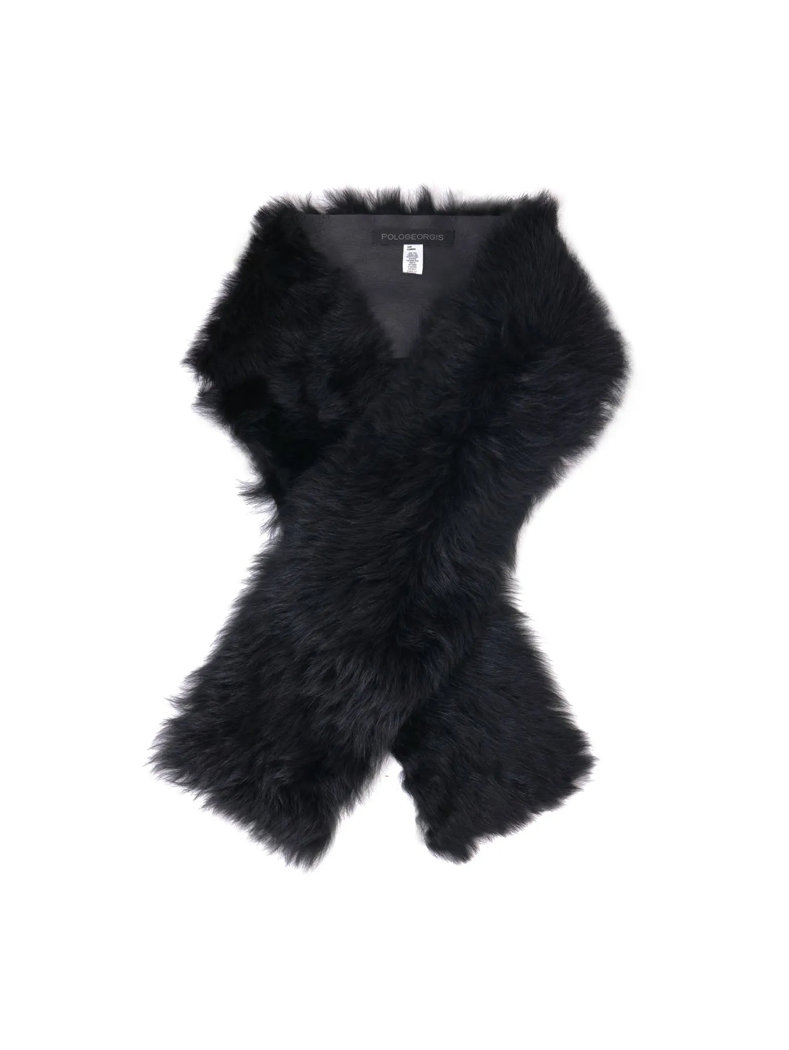 Toscana Shearling Raw Edge Scarf sold by Pologeorgis