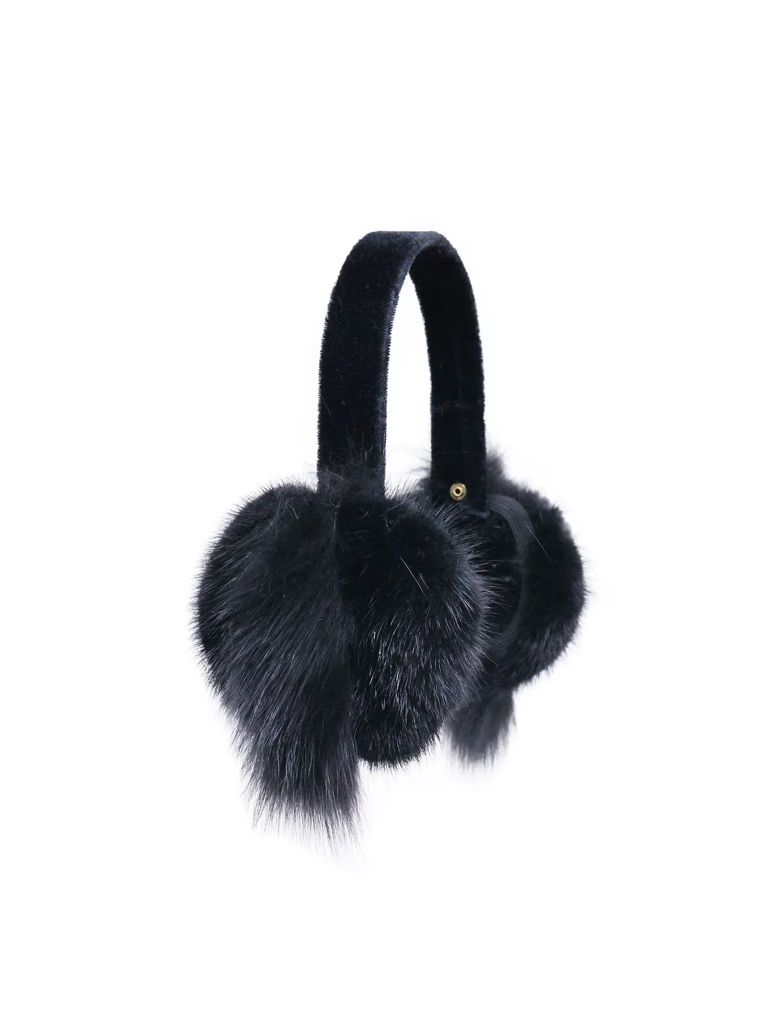 Mink and Fox Earmuff in Black sold by Pologeorgis