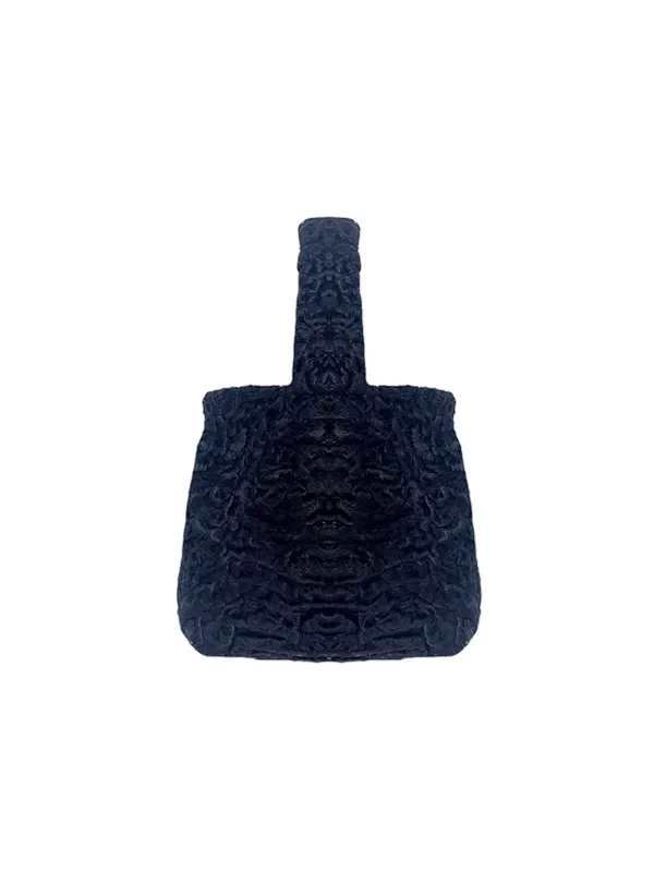 The Meow Mini in Black Lamb sold by Pologeorgis