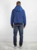 Mens Sheared Rabbit Jacket in Blue and Black sold by Pologeorgis