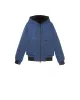 Mens Sheared Rabbit Jacket in Blue and Black sold by Pologeorgis