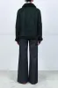 The Ilsa Plucked Green Mink Reversible Suedeback Jacket sold by Pologeorgis