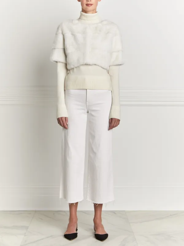 Metallic Mink Shrug sold by Pologeorgis