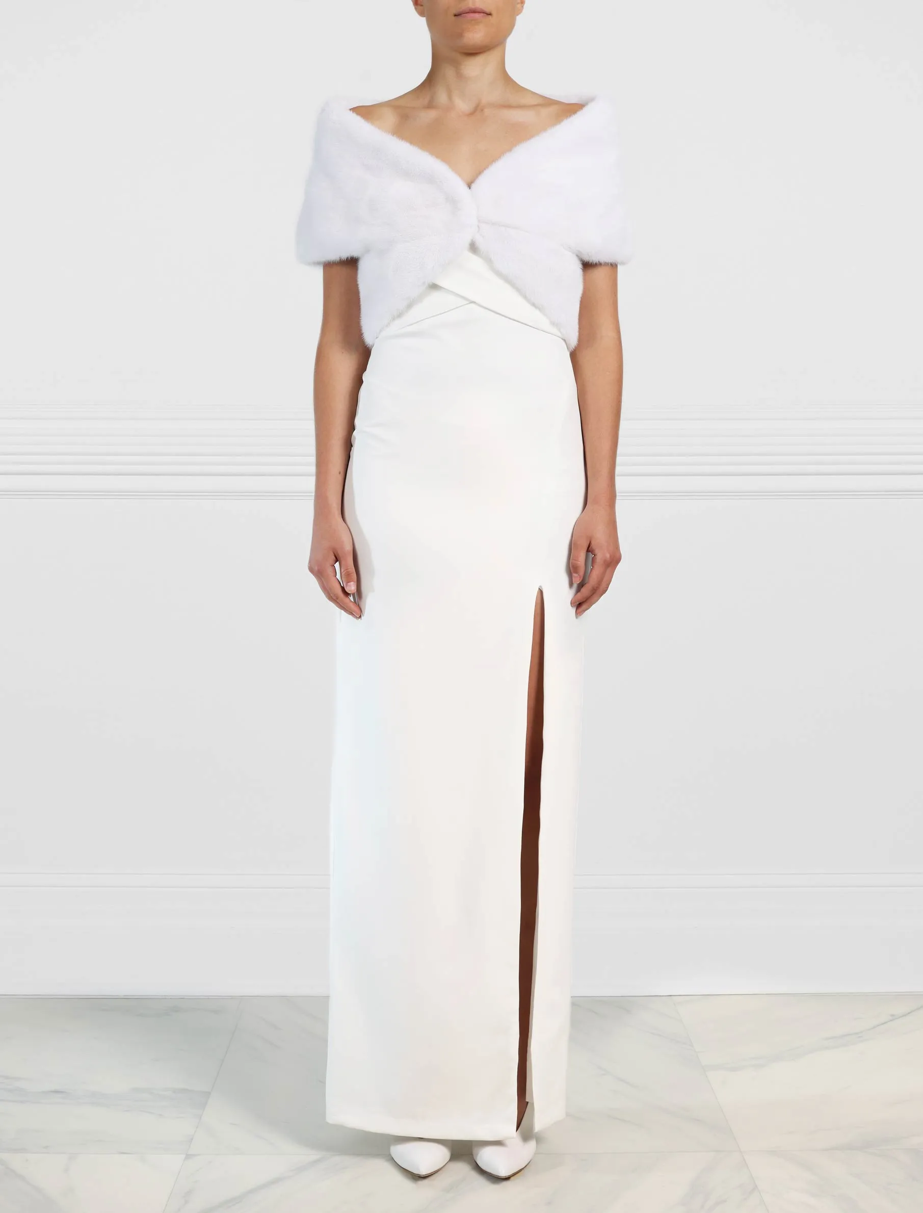 The Bridal Collection - The Ansley Mink Fur Shrug sold by Pologeorgis