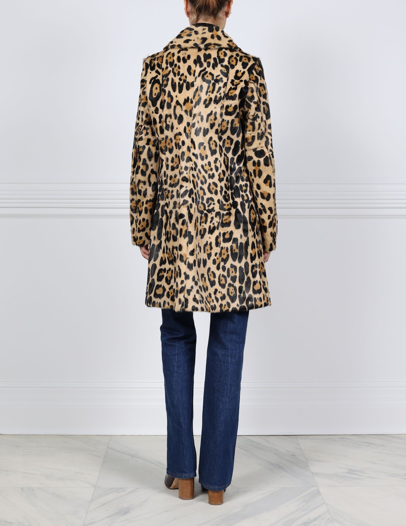 The Miggy Leopard Printed Shearling Coat sold by Pologeorgis product image thumbnail 4