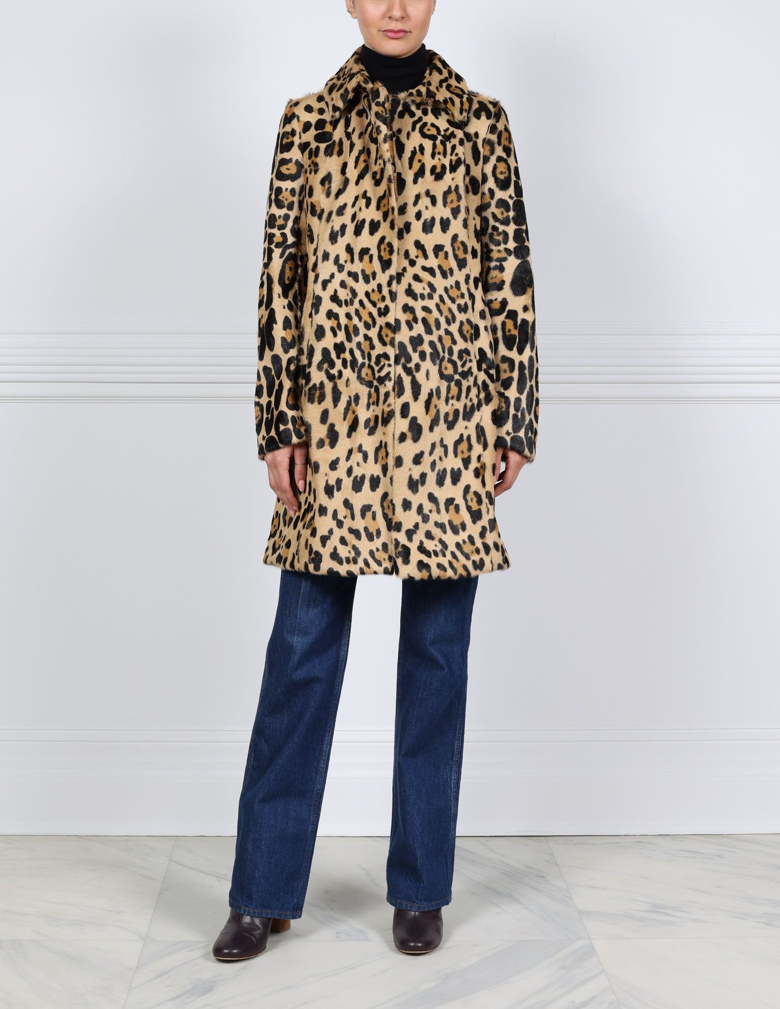 The Miggy Leopard Printed Shearling Coat sold by Pologeorgis product image thumbnail 2