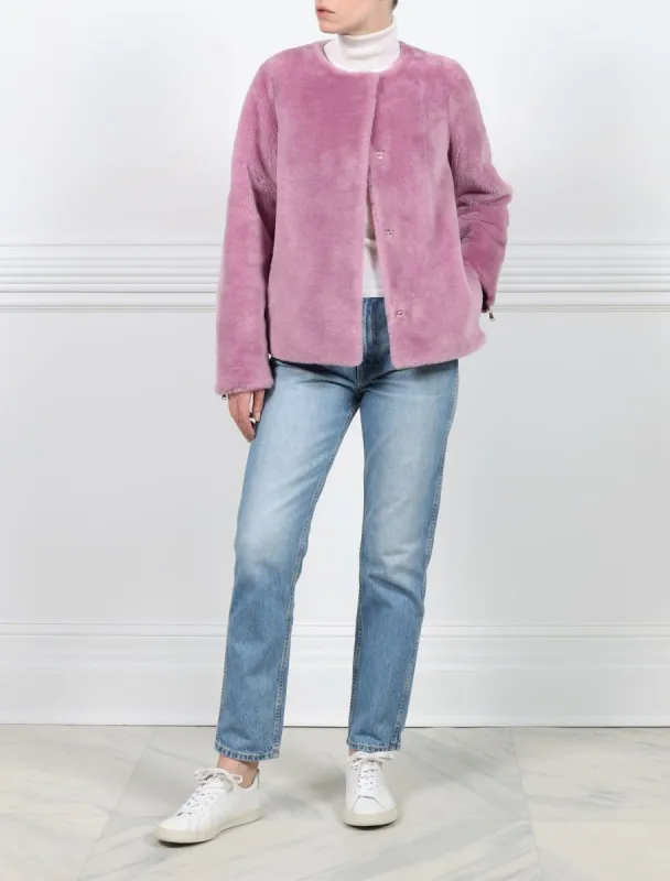 The Zinia Merino Shearling Jacket sold by Pologeorgis