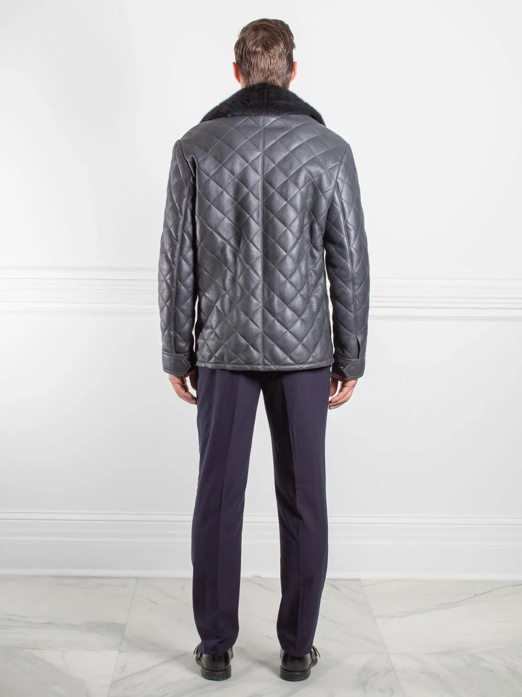 Quilted Shearling Jacket sold by Pologeorgis product image thumbnail 2