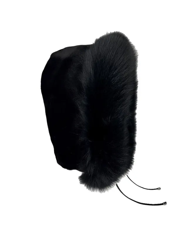 Double Mink Fur Hood sold by Pologeorgis