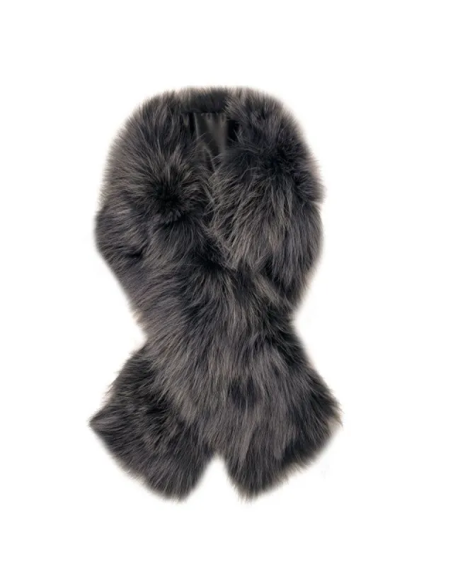Upcycled Patchwork Coyote Fur Scarf sold by Pologeorgis