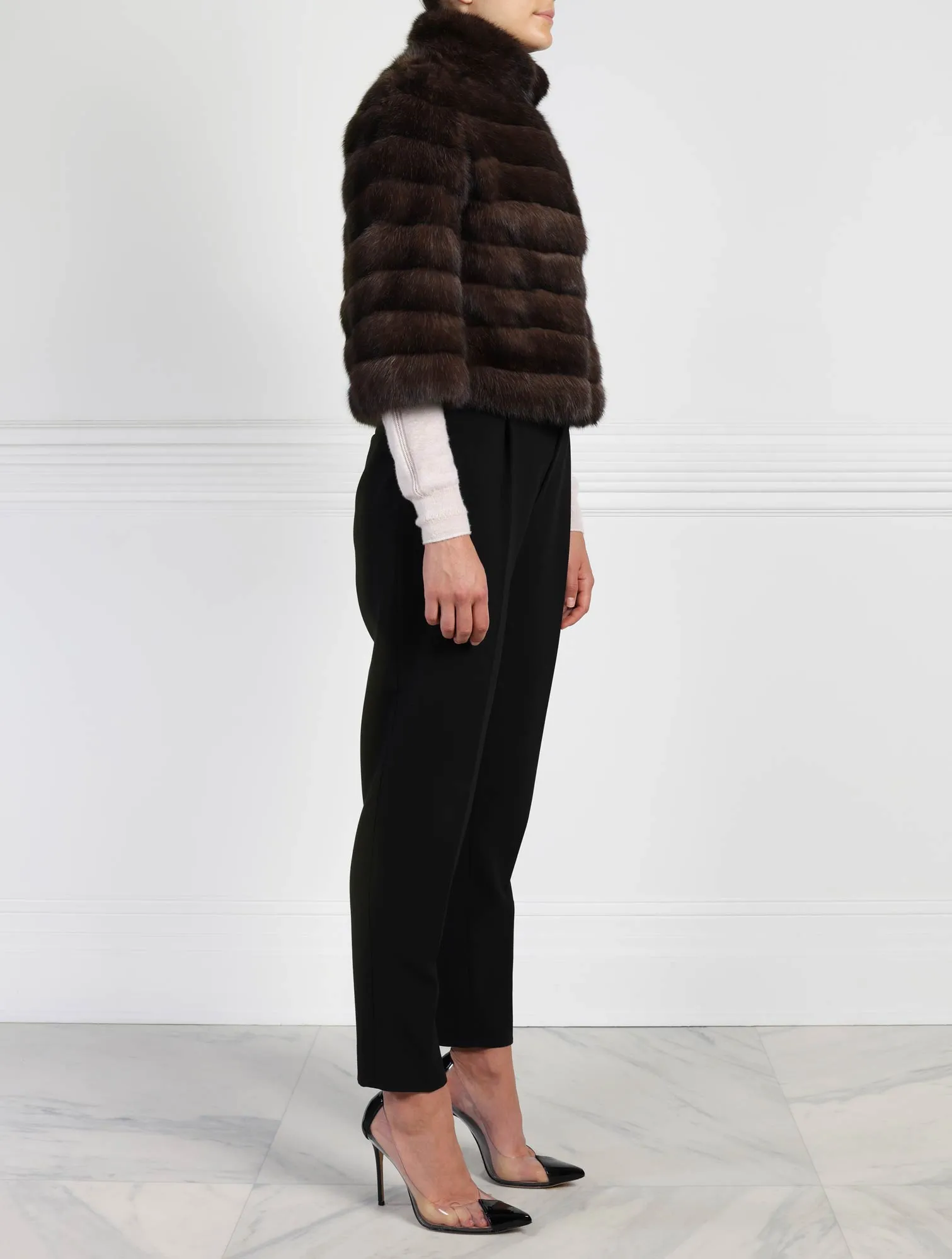 The Maeve Sable Fur Short Jacket sold by Pologeorgis product image thumbnail 2