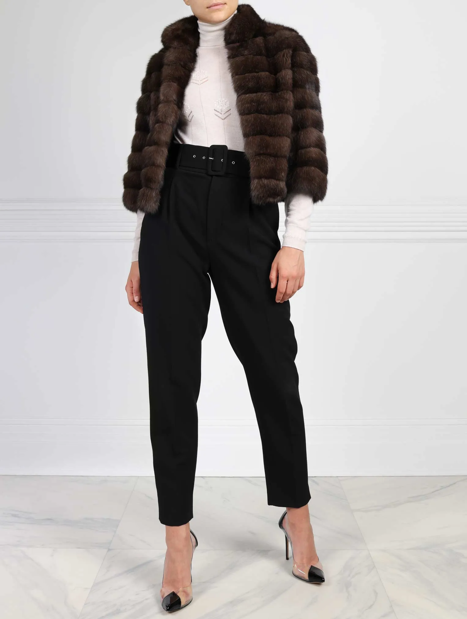 The Maeve Sable Fur Short Jacket sold by Pologeorgis