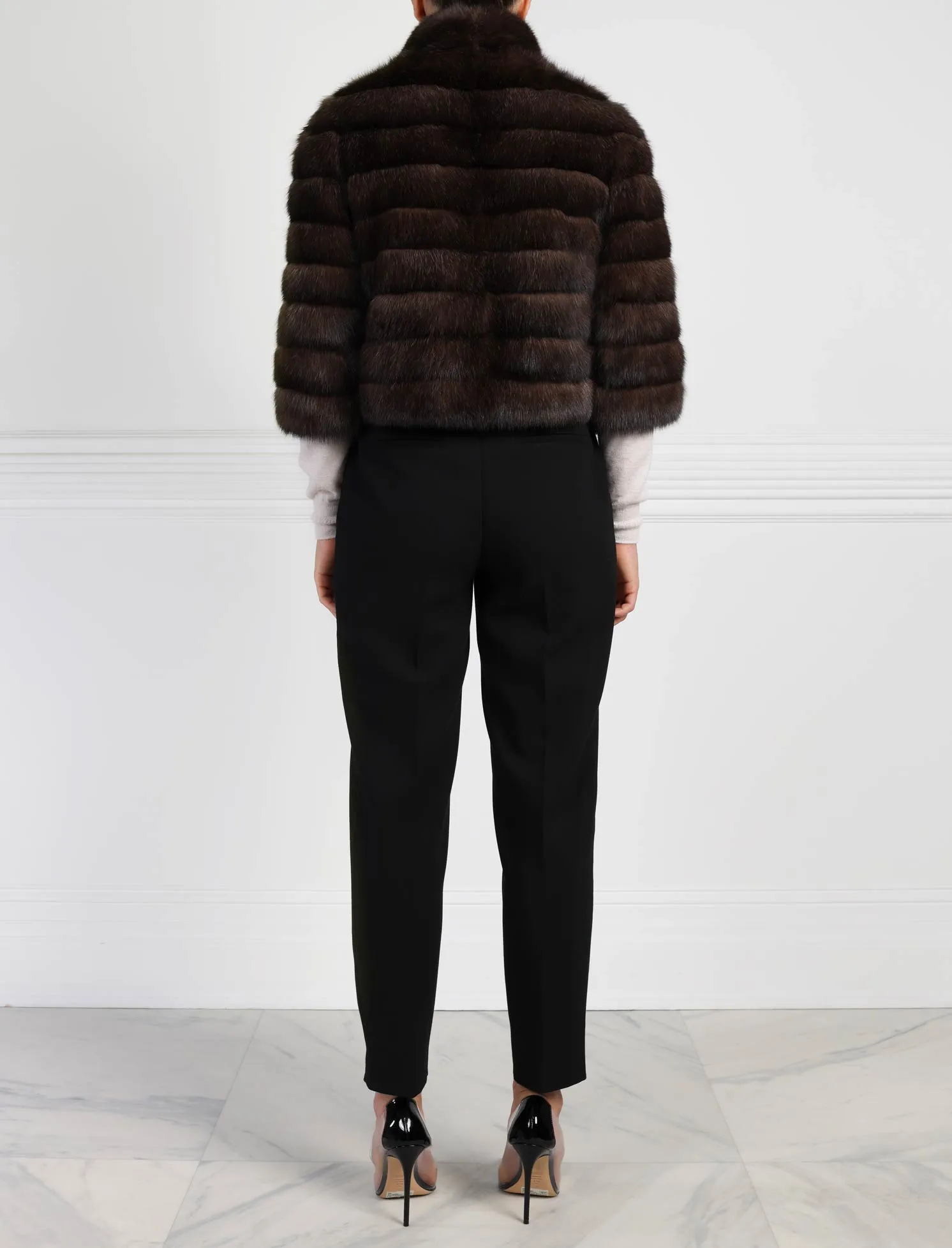 The Maeve Sable Fur Short Jacket sold by Pologeorgis product image thumbnail 4