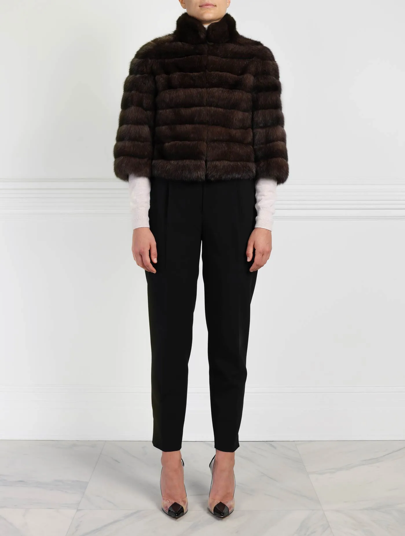 The Maeve Sable Fur Short Jacket sold by Pologeorgis product image thumbnail 3