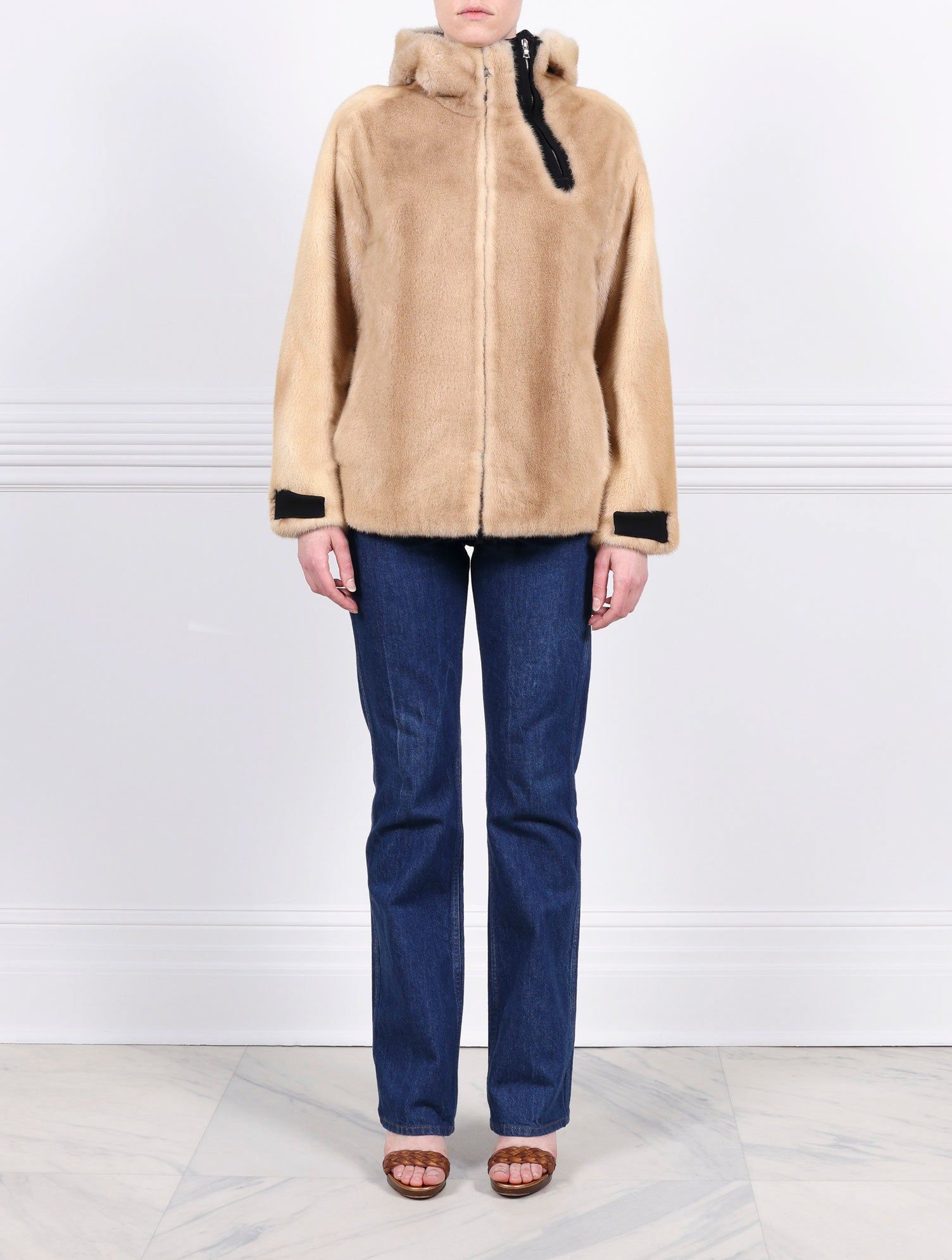 Hooded Mink Fur Jacket sold by Pologeorgis