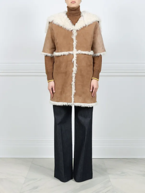 Curly Shearling Short Sleeved Pullover with Sailor Collar sold by Pologeorgis