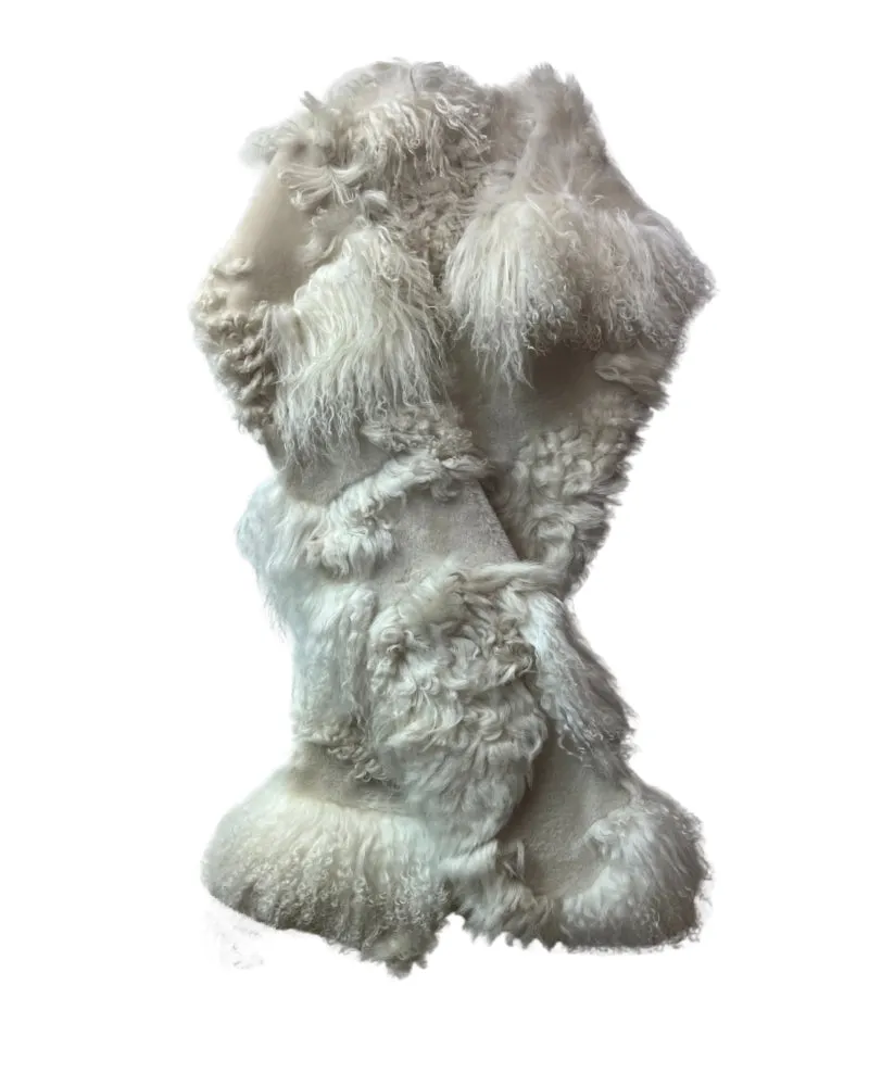 Multi Media Shearling Scarf sold by Pologeorgis product image thumbnail 3