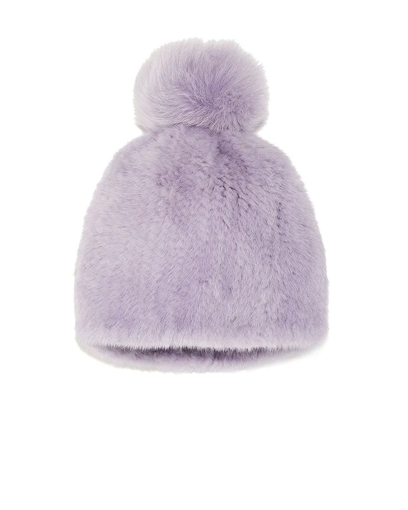 Knitted Mink Fur Hat with Fur Pom sold by Pologeorgis product image thumbnail 3