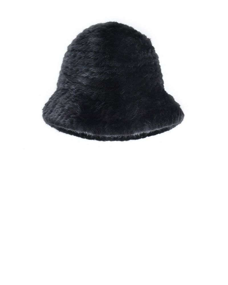 Knitted Mink Fur Bowler Hat sold by Pologeorgis product image thumbnail 2