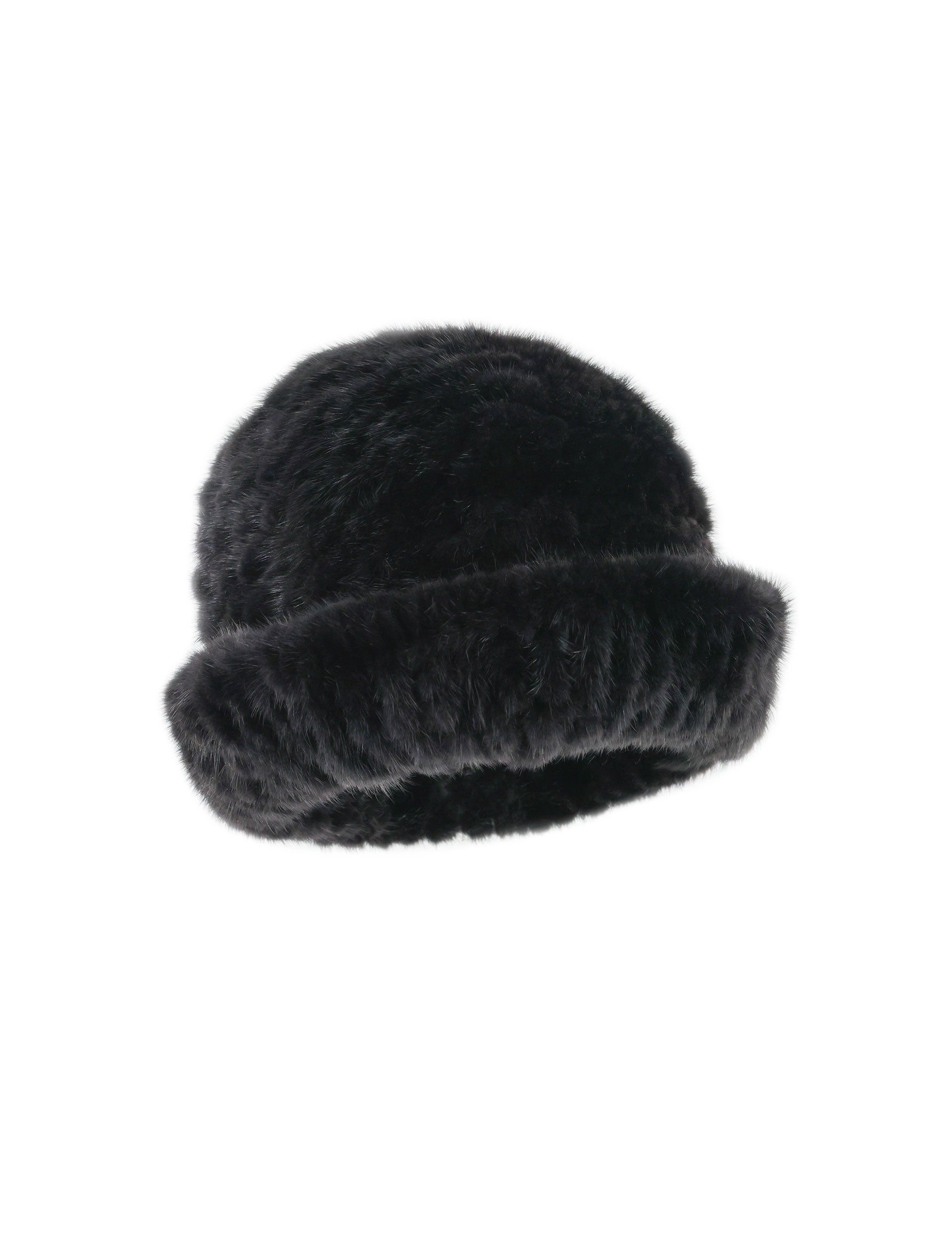Knitted Mink Fur Bowler Hat sold by Pologeorgis