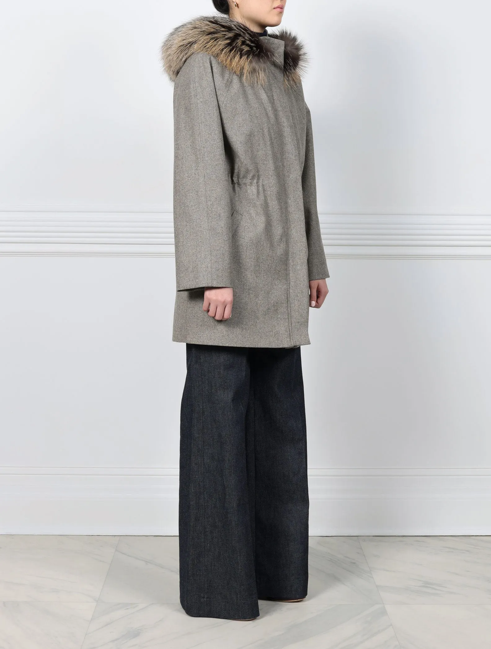 The Stormie Hooded Storm Coat Mink Fur Lined Anorak sold by Pologeorgis product image thumbnail 3