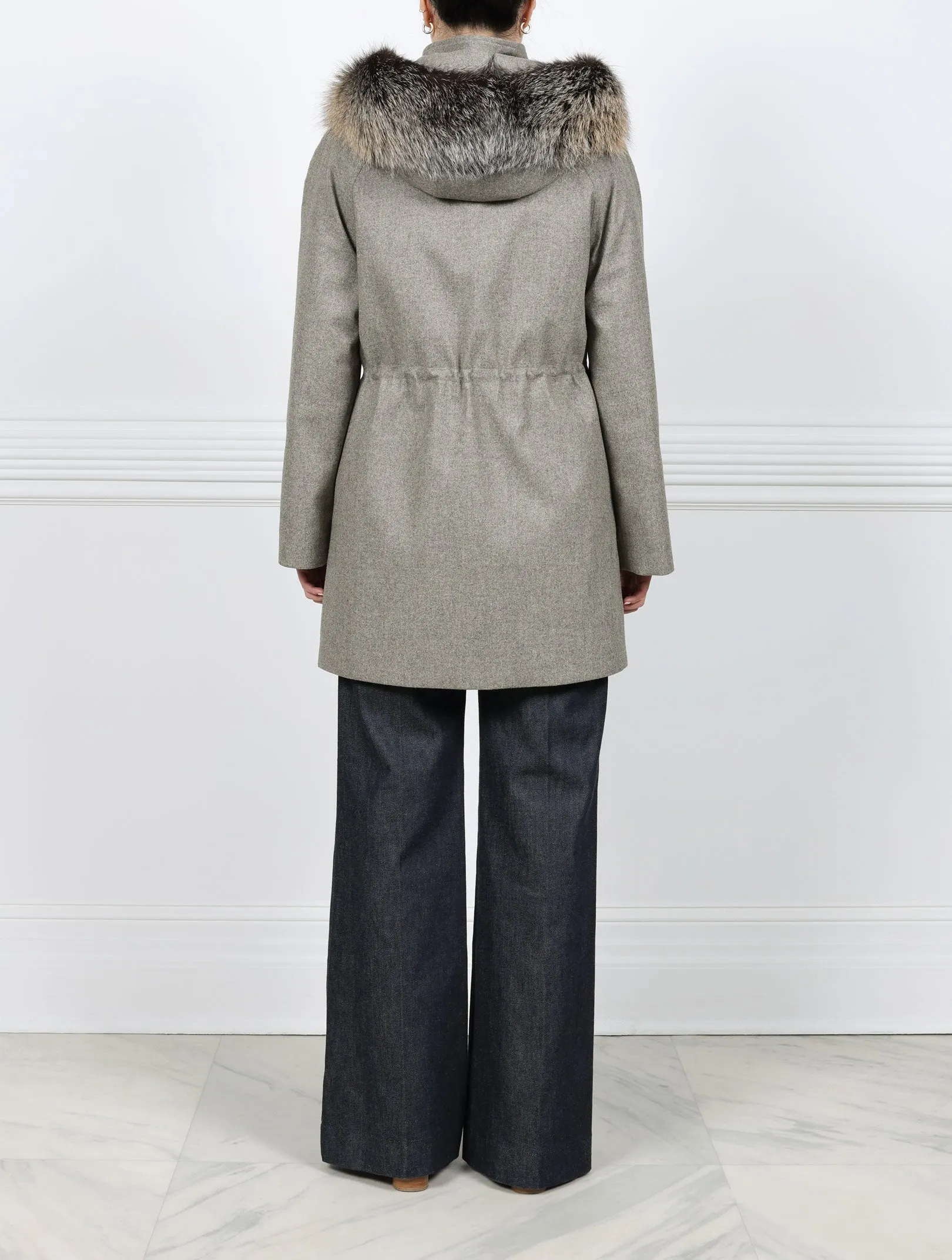 The Stormie Hooded Storm Coat Mink Fur Lined Anorak sold by Pologeorgis product image thumbnail 4