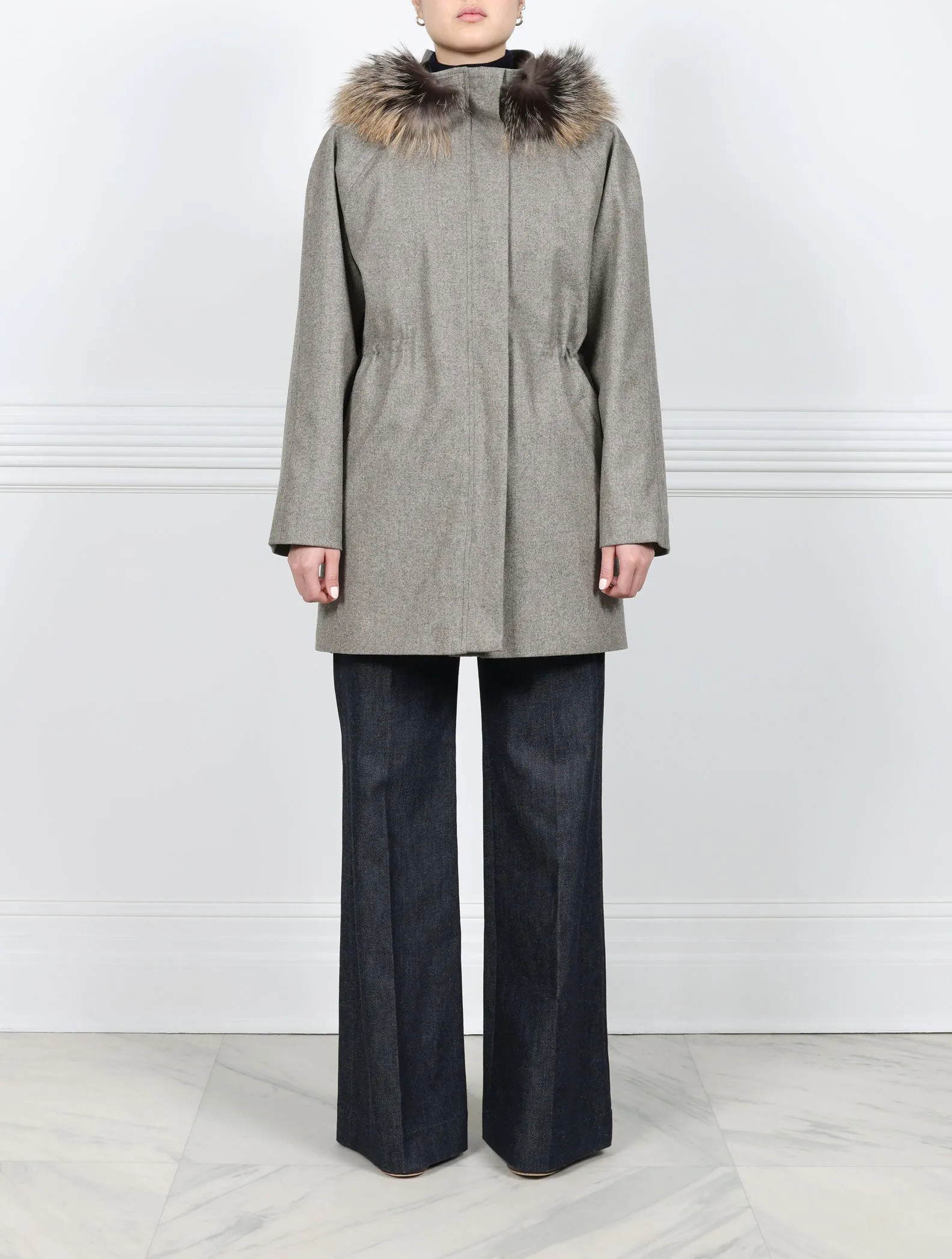 The Stormie Hooded Storm Coat Mink Fur Lined Anorak sold by Pologeorgis product image thumbnail 2