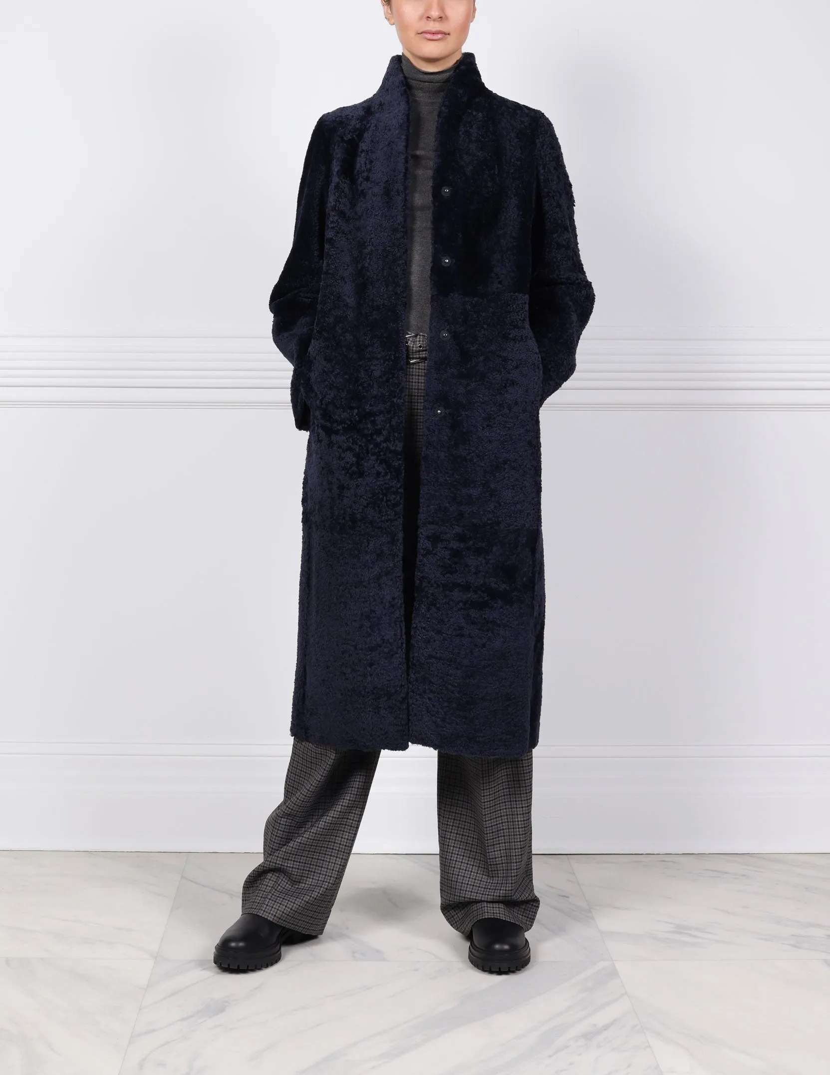 The Cleo Curly Shearling Coat sold by Pologeorgis product image thumbnail 2