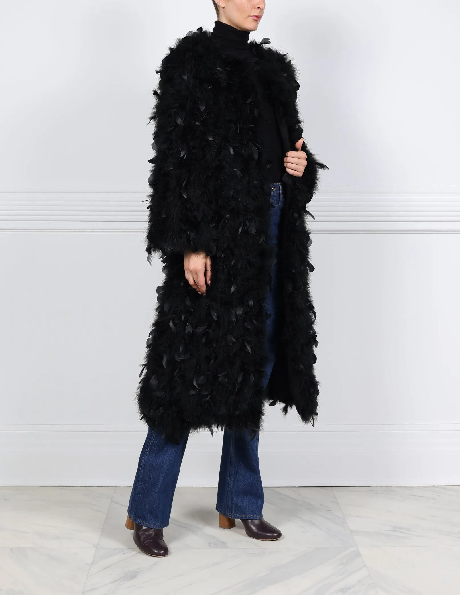 The Zaza Feather Coat sold by Pologeorgis product image thumbnail 3