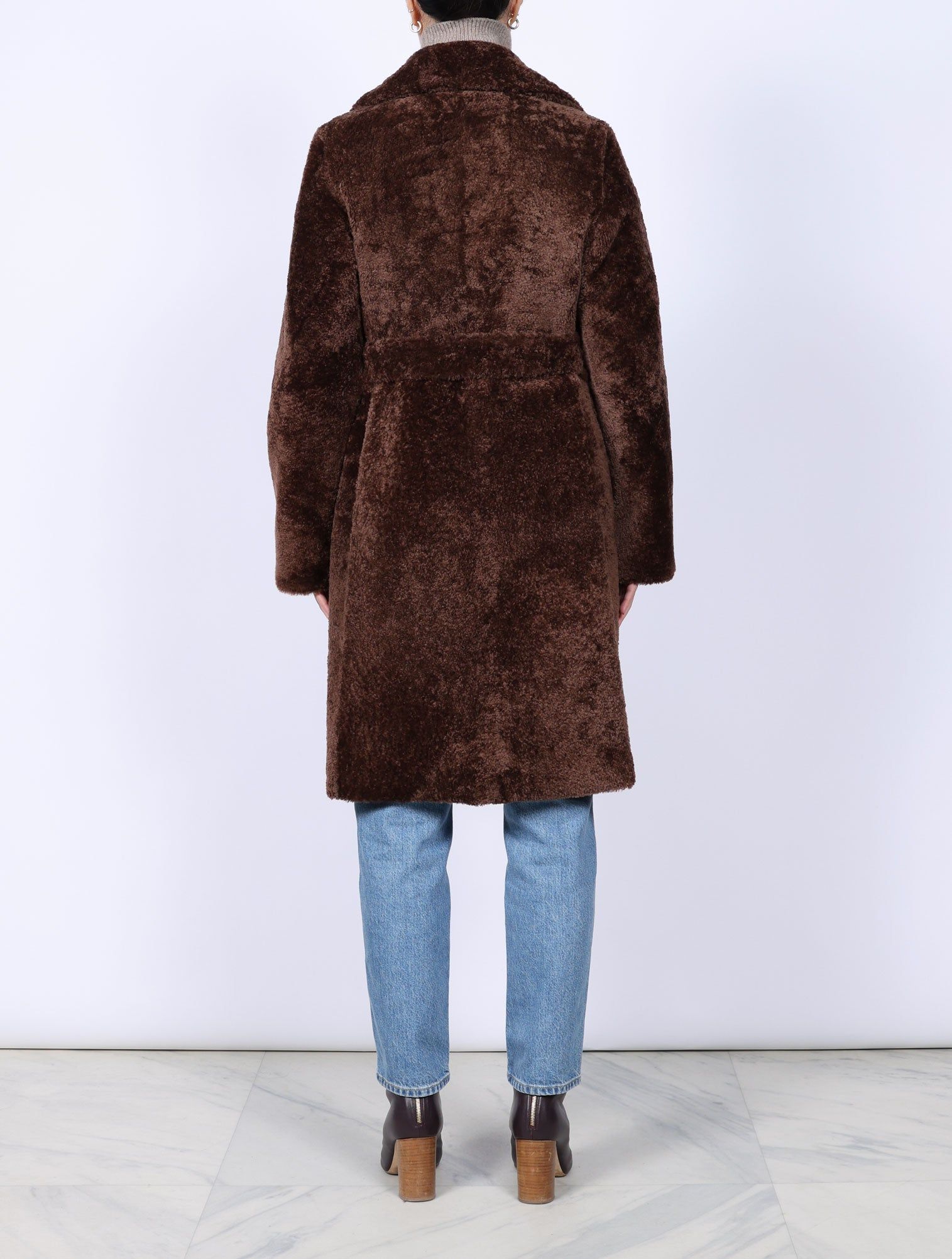 The Constance Shearling Wrap Coat sold by Pologeorgis product image thumbnail 2