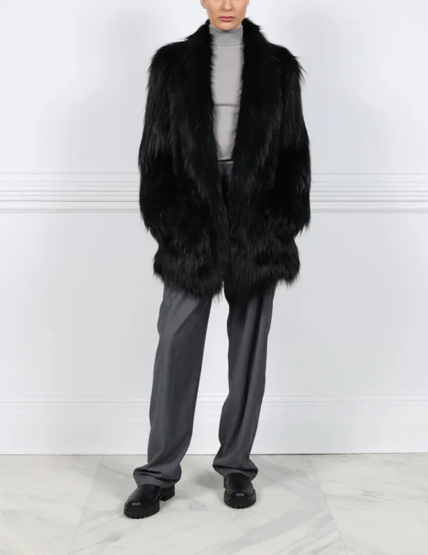 The Winter Knitted Fur Jacket with Scarf sold by Pologeorgis