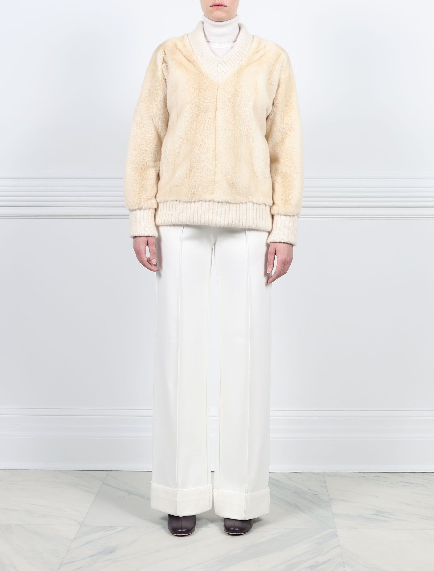 The Aria Mink Fur Pullover in Palomino sold by Pologeorgis product image thumbnail 5