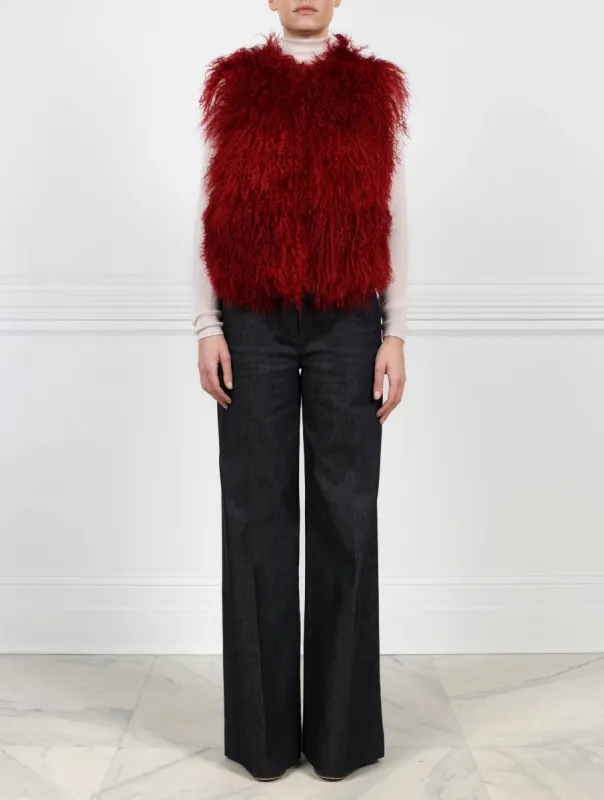 Curly Shearling Vest sold by Pologeorgis