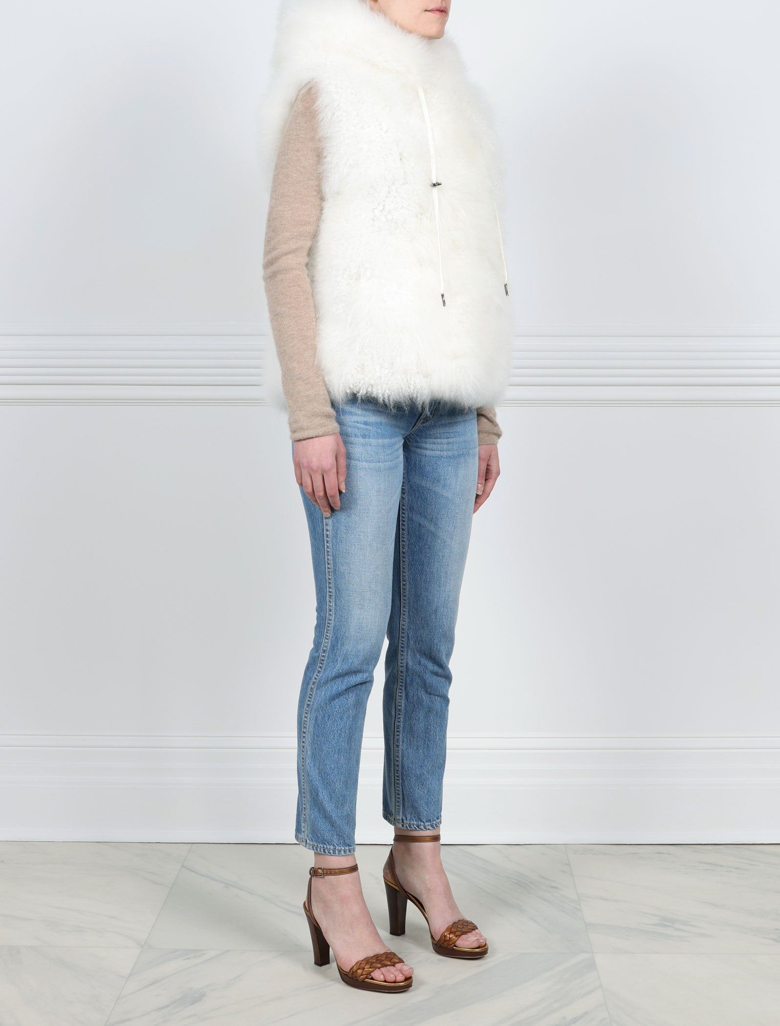 The Teddy Shearling Vest sold by Pologeorgis product image thumbnail 4