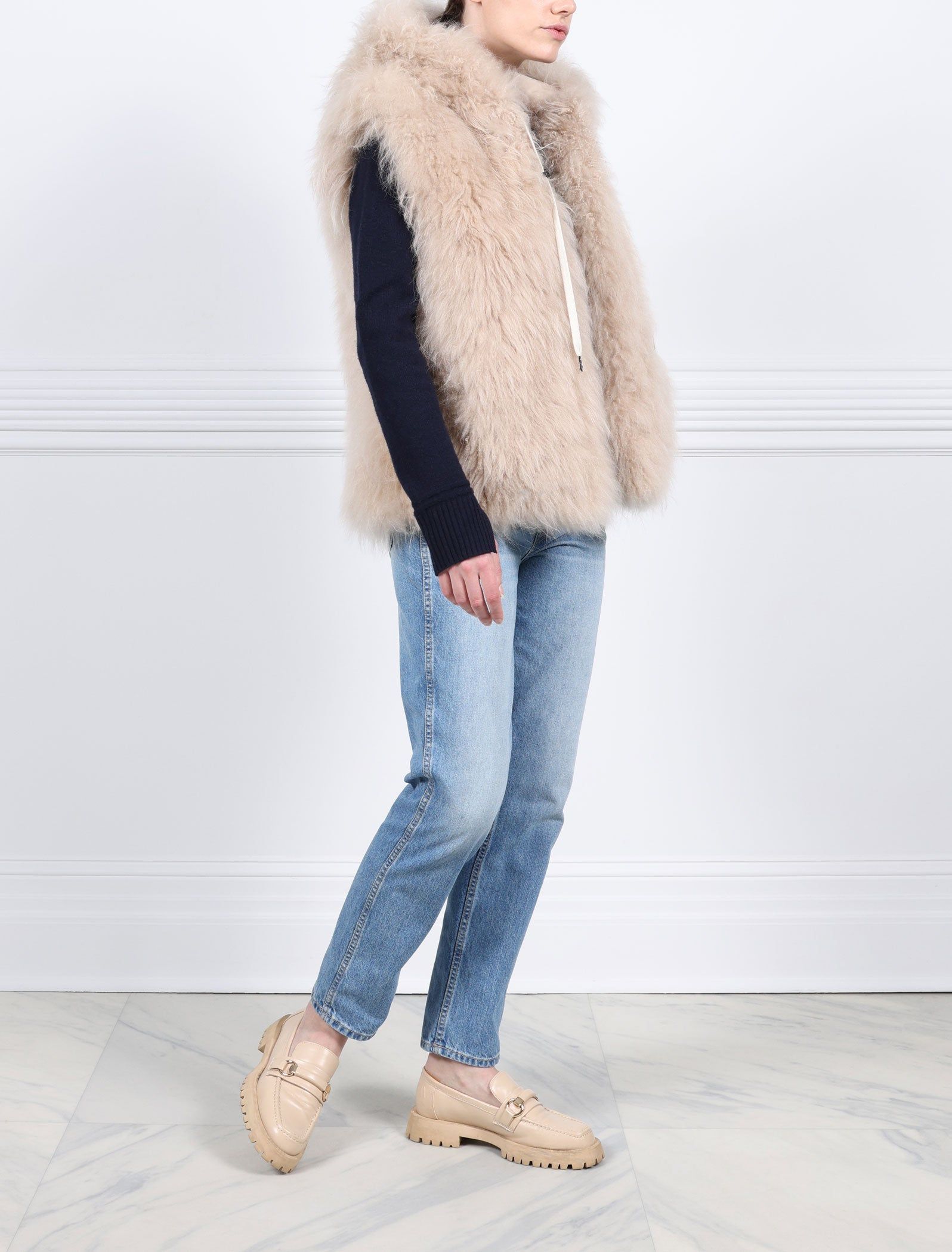 The Teddy Shearling Vest sold by Pologeorgis product image thumbnail 6