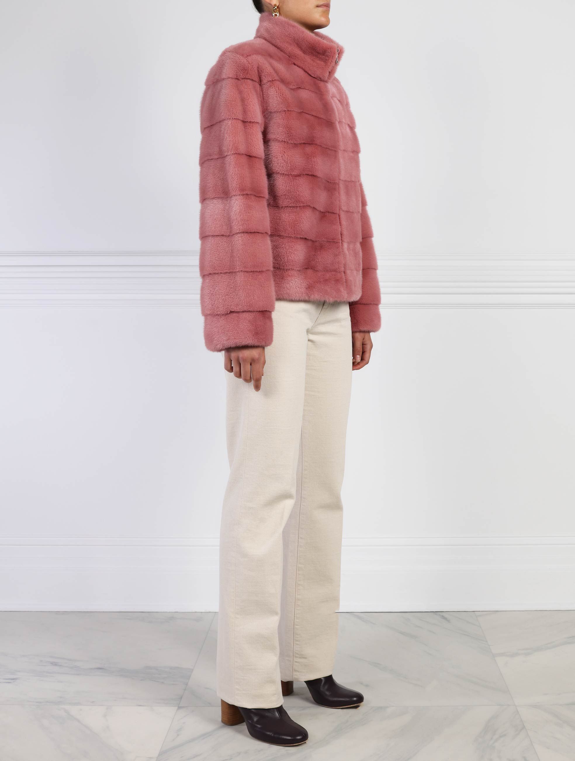 The Danielle Horizontal Mink Jacket sold by Pologeorgis product image thumbnail 3