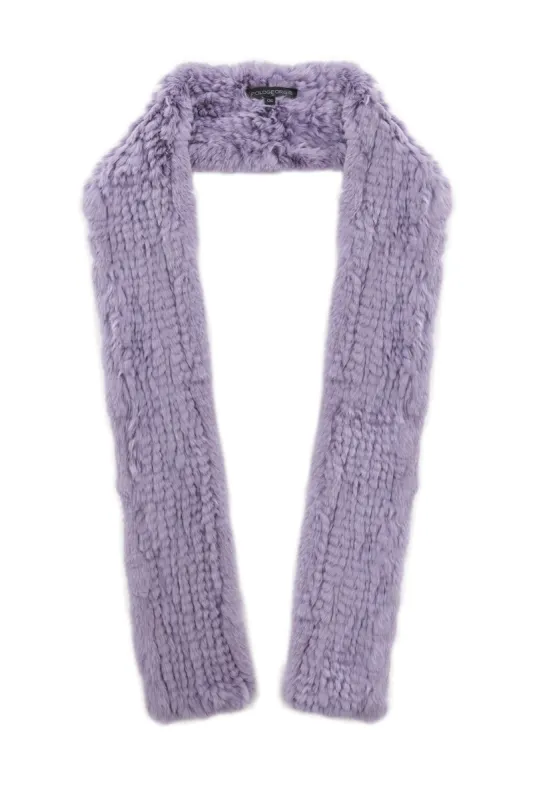 Knitted Rex Rabbit Scarf in Lavender sold by Pologeorgis