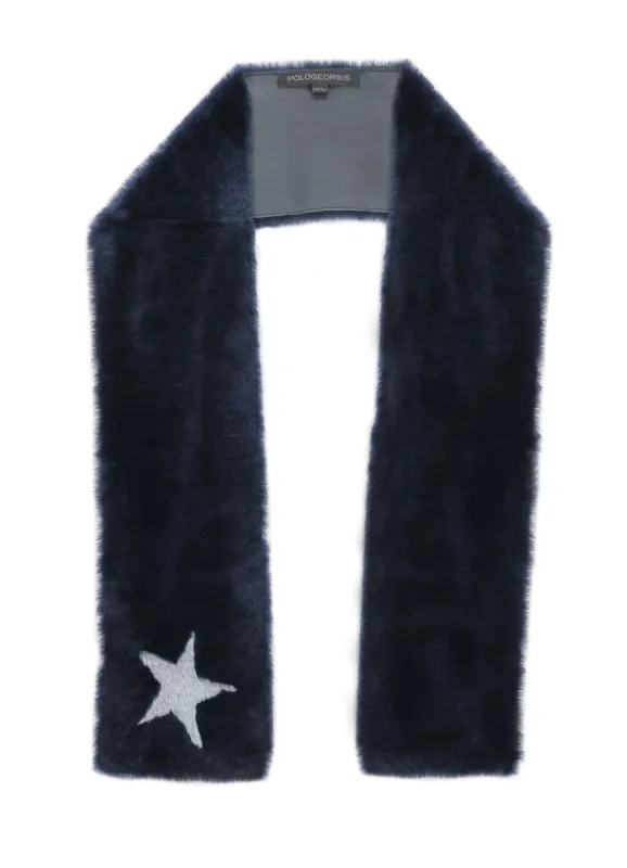 The Star Merino Shearling Pull Through Scarf sold by Pologeorgis