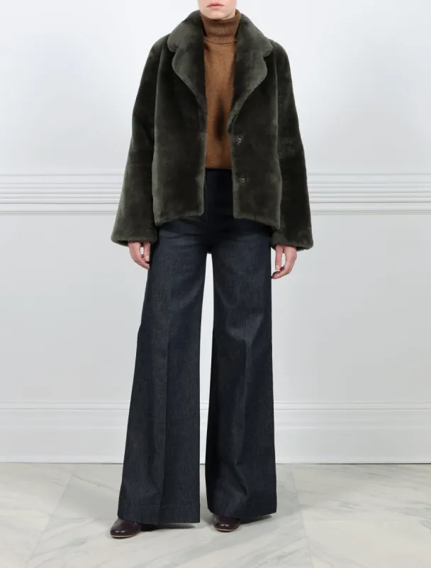 The Peak Shearling Jacket sold by Pologeorgis