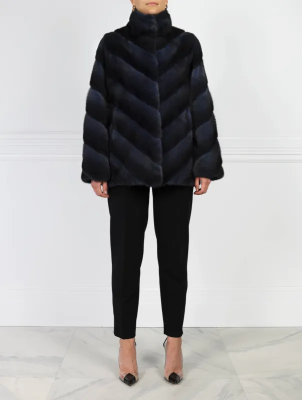 The Keilani Mink Fur & Suede Jacket sold by Pologeorgis