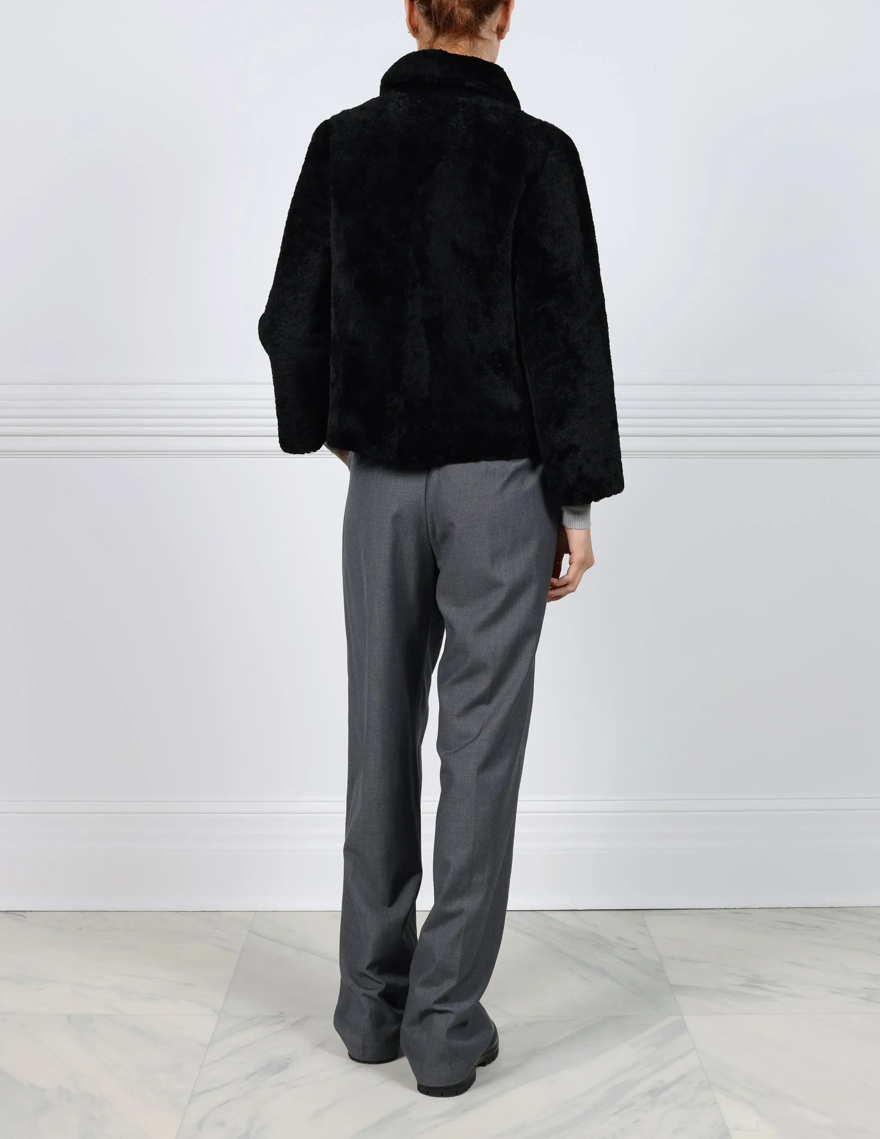 The Stasia Mini Shearling Reversible Jacket sold by Pologeorgis product image thumbnail 3