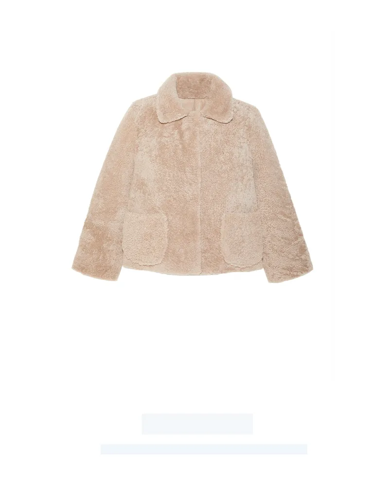 The Stasia Mini Shearling Reversible Jacket sold by Pologeorgis product image thumbnail 5
