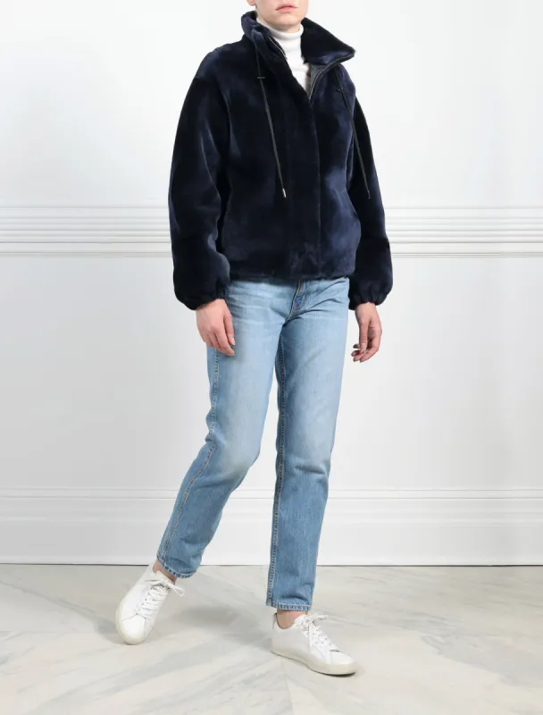 The Wren Shearling Bomber Jacket sold by Pologeorgis