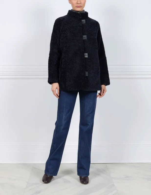 The Rylee Shearling Jacket sold by Pologeorgis