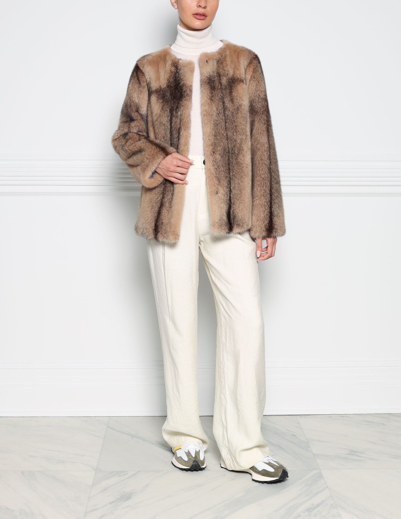 The Hannah Mink Fur Jacket sold by Pologeorgis