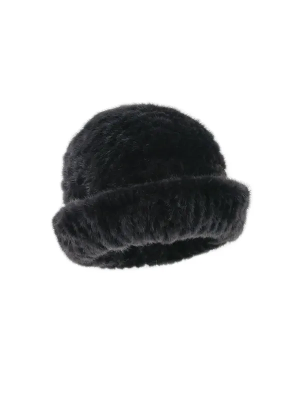 Knitted Mink Fur Bowler Hat sold by Pologeorgis