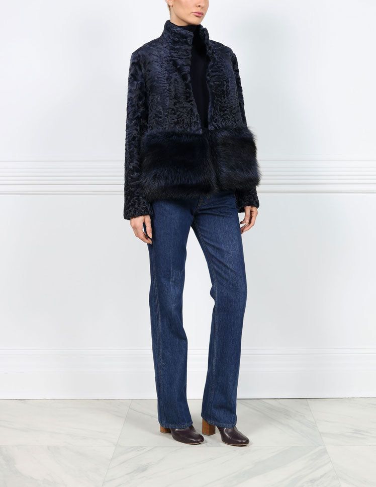 The Dover Lamb Jacket with Fur Peplum sold by Pologeorgis product image thumbnail 2