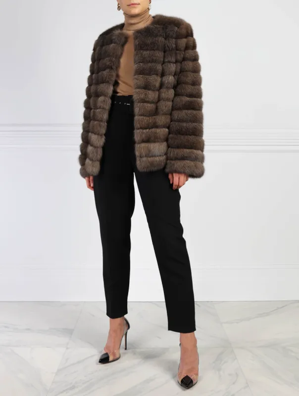 The Celia Sable Fur Jacket sold by Pologeorgis