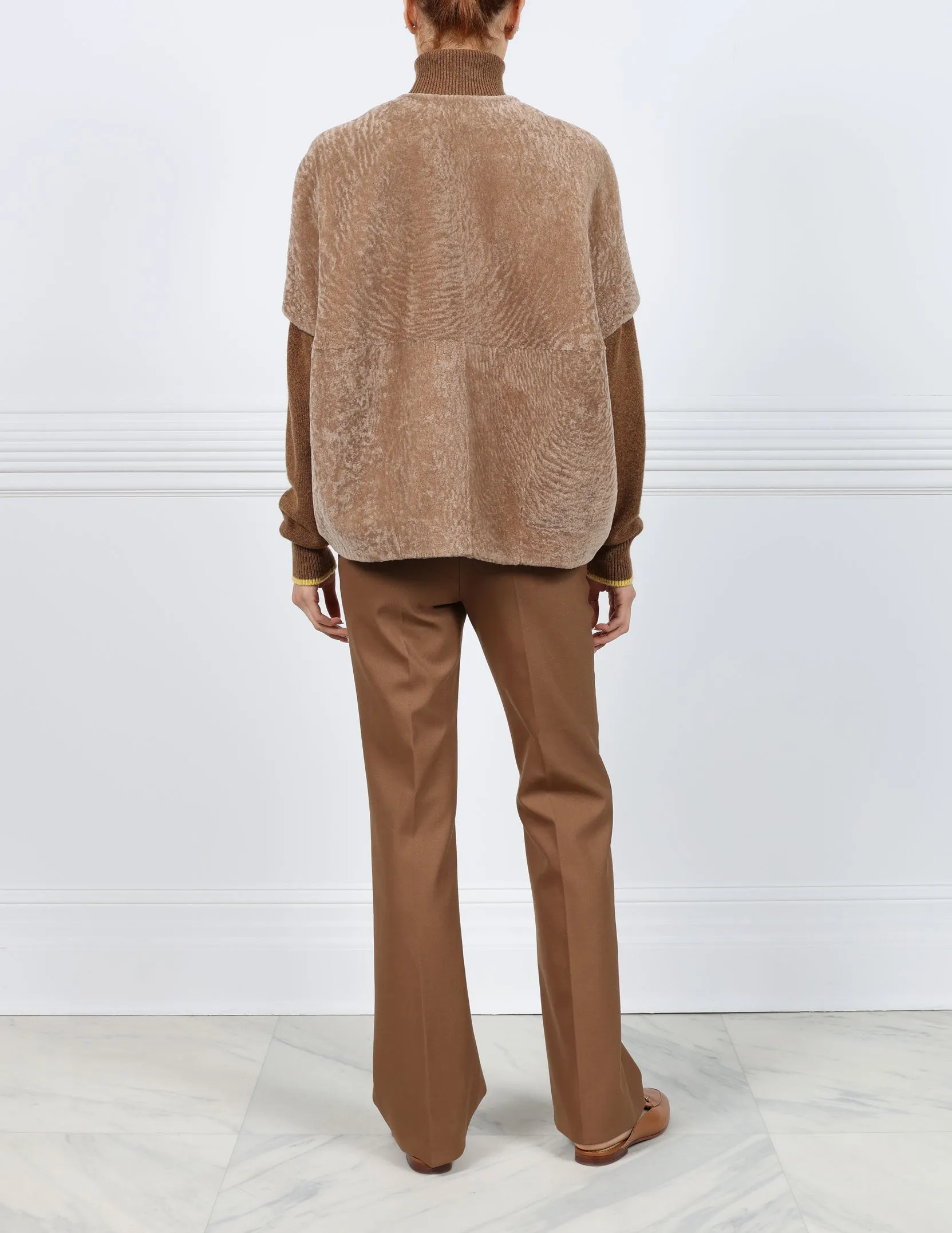 The Frannie Shearling Cocoon Vest sold by Pologeorgis product image thumbnail 4