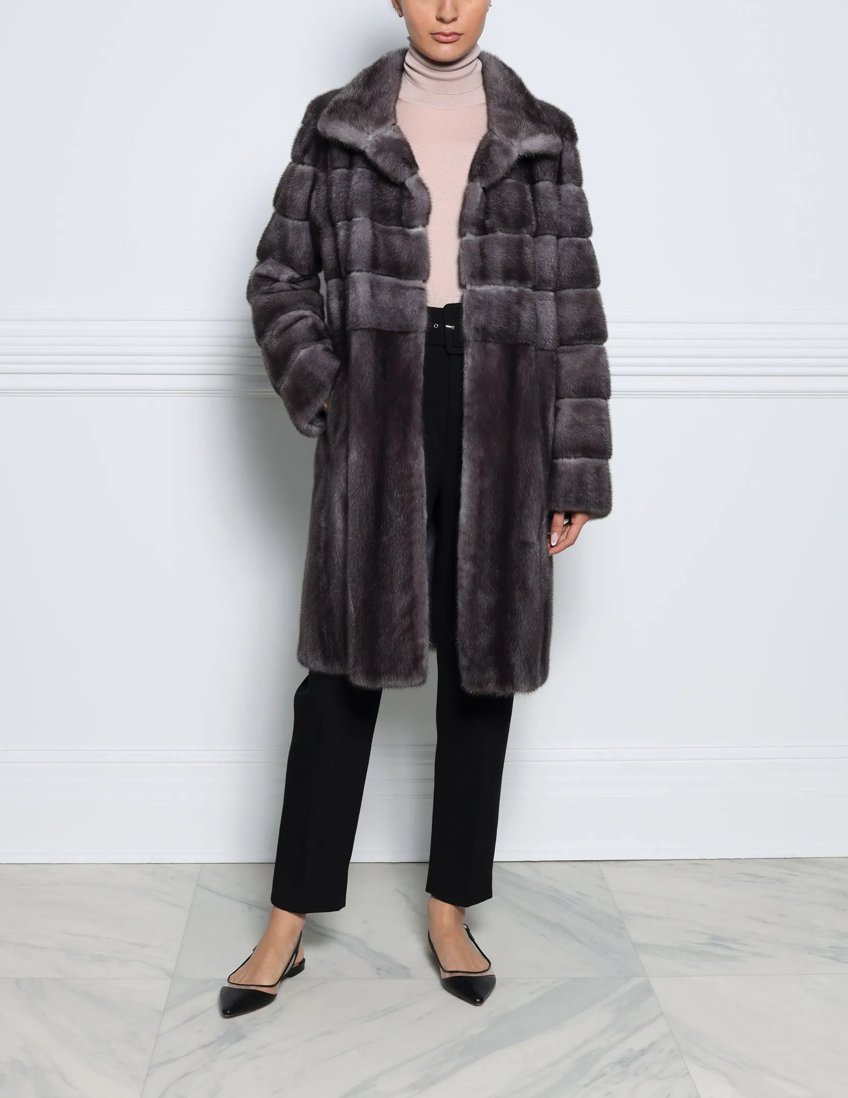 The Alessandra Mink Fur Coat sold by Pologeorgis
